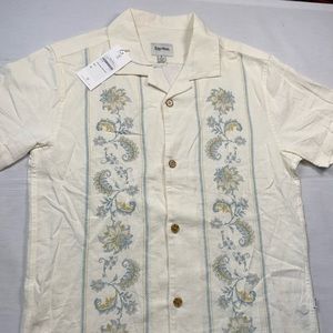 NWT Rhythm Men’s Cairo Cuban Linen SS Shirt